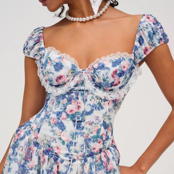 FOR LOVE & LEMONS Audrey Floral Mini Dress NWT - Picture 3 of 13